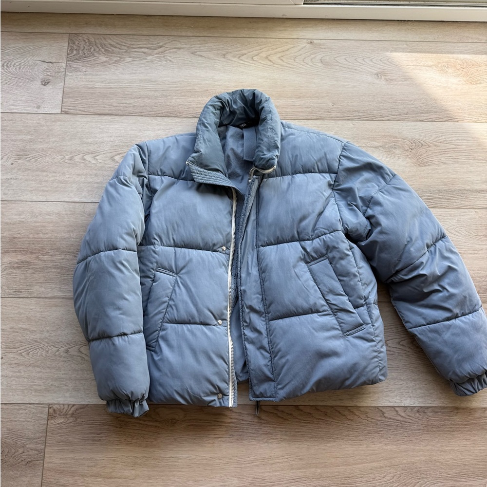 Men’s Small Zara Blue Puffer Jacket